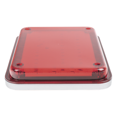 XLTE515R - Luz de Advertencia LED / 104 LEDs / 9x7" / 12 VCC / 1 A Máx / 10 Patrones de Destello / Montaje Permanente / Rojo