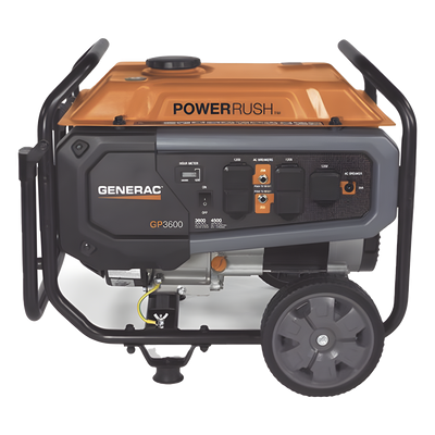 GP3600 - Generac Generador Portátil a Gasolina / 3.6 kW Nominal / 4.5 kW Arranque GP3600