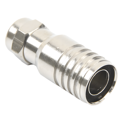 TT11-F03 - Conector F Macho / Plegable / 75 Ohm / Para Cable RG-11 / Rango -20°C a 80°C / Cuerpo Bronce-Niquelado