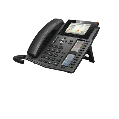 X6 - Teléfono IP empresarial para 20 líneas SIP, Voz HD, 3 Pantallas LCD a Color, 12 teclas BLF, PoE