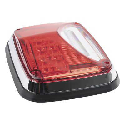 XLTE1755R - Luz de Advertencia LED / 8 X 6" / Color Rojo / Luz de Trabajo Blanca 12 W / 11 Patrones de Destello / IP67 / 12-30 VCC