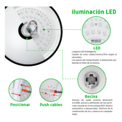 JLAR-3003 - Luminario LED JLAR-3003 / 30W / 2400 Lúmenes / Bluetooth Control App / Voltaje 85-265V / Temperatura 6500K Fría / Garantía 3 Años