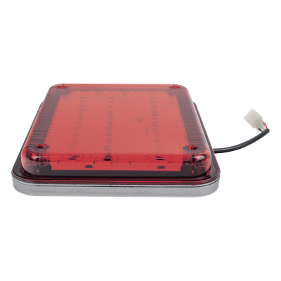 XLTE515R - Luz de Advertencia LED / 104 LEDs / 9x7" / 12 VCC / 1 A Máx / 10 Patrones de Destello / Montaje Permanente / Rojo