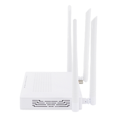 V2802-ACT - ONU Dual PON / Wi-Fi Doble Banda AC1200 / 2 Puertos Gigabit / Puerto CATV con AGC / 4 Antenas de Alta Ganancia / Gestión Remota OLT