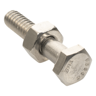 TORN-TZ30G - Paquete de tornillos con tuercas / Acero inoxidable 1/4 x 1 1/4 pulg / 6 piezas / Incluye arandelas reforzadas