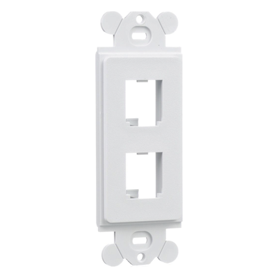 CFG2WH - Marco de Módulo Dúplex / 2 Espacios Mini-Com / Para Placas GFCI Estándar / Color Blanco
