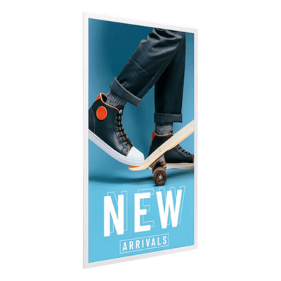 EM32DX - E-PAPER para publicidad digital, bateria incluida, hasta 6 colores uso 24/7, VESA 200x200