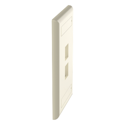 NK2FEIY - Panduit Placa de Pared Vertical / 2 Puertos Keystone / Diseño Plano NK2FEIY