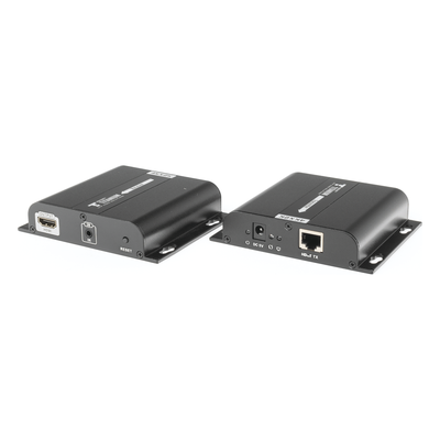 TT683 - Kit Extensor HDMI para distancias de 120 metros / Resolución 4K @ 30Hz / Cat 5e/6 / Soporta conexión Uno a Uno y Uno a Muchos / Hasta 253 Rx / HDbitT / Soporta control remoto del equipo fuente.