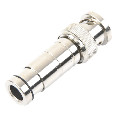 TT-RG-16 - Conector BNC Macho / Compresión Axial / 75 Ohm / RG-59/U / Níquel-Oro-PTFE / 42 mm Largo / 0.14 ft Diámetro