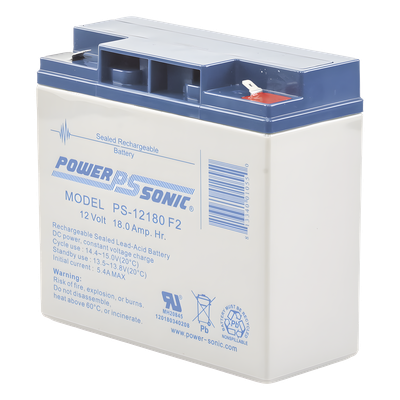 PS-12180-F2 - Power Sonic Batería de Respaldo AGM/VRLA / 12V / 18 Ah PS-12180-F2