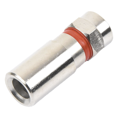 TT-CON-510-RG59 - Conector F Macho / Compresión en Línea / Cable RG-59 / Cuerpo Bronce Niquelado / Contacto Oro 24k / Aislante Teflón
