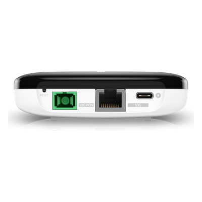UISP-FIBER-XGS - ONU XGS-PON / 10 Gbps Simétricos / Alcance 20 km / Puerto LAN 10G / SC/APC / Gestión UISP