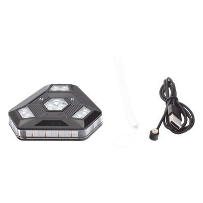 XLTE1985A - Luz de Advertencia LED / 900 Lúmenes / 12 Patrones de Destello / Sincronización Inalámbrica / IP67 / Batería 20 Horas / Montaje Magnético