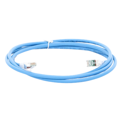 ZM6A-S07-06B - Patch Cord Cat6A S/FTP / 7 Pies (2.13 m) / CM/LS0H / Blindaje 360° / UL2043 / Alta Densidad