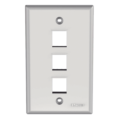 NK3FNWH - Panduit Placa de Pared Vertical / 3 Puertos Keystone / ABS NK3FNWH