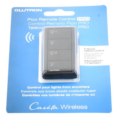 PJ24BBLL21P - Lutron Electronics Control Inalámbrico de 4 Botones / 2 Grupos de Luces / RF 431-437 MHz