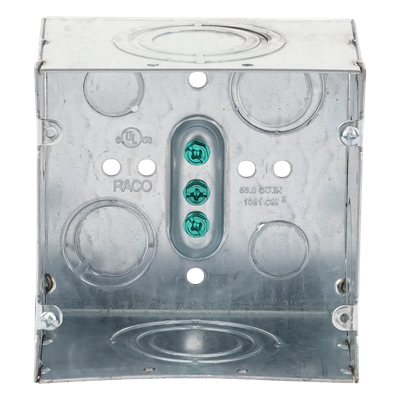HUB260 - Raco Caja de Conexión Cuadrada / Acero Soldado / 4.69 x 4.69 in HUB260
