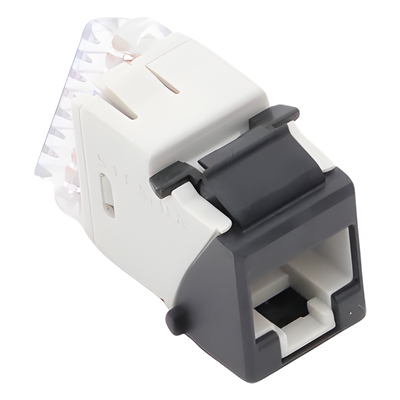 U6-K01NS - Jack Keystone Cat6 UTP / Terminación 110 / Diseño Lineal / Color Negro / -10 a 60 °C / UL 94 V-0