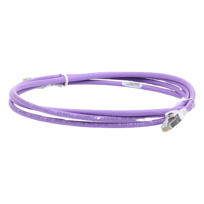 ZM6A-S07-08B - Patch Cord Cat6A S/FTP / CM-LS0H / 2.13 m (7 ft) / Blindaje 360° / Alta Densidad / Violeta