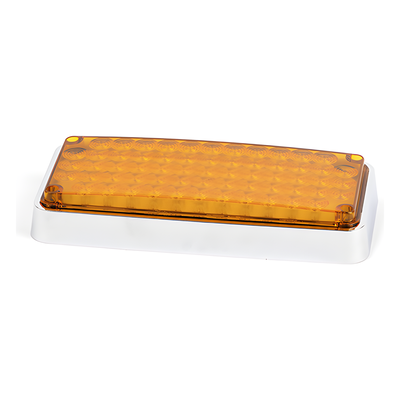 XLTE295A - Luz de Advertencia LED / 7x3" / 66 LED / 12 VCC / 1 A / 10 Patrones de Destello / Color Ámbar / Montaje Permanente