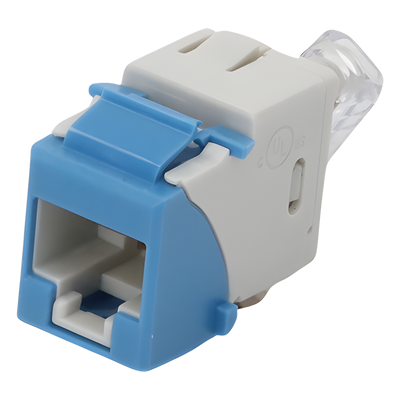 U6-K06NS - Jack Keystone Cat6 / UTP / Terminación 110 / Color Azul / -10 a 60°C / UL 94 V-0