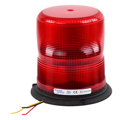 X7950R - Burbuja de Advertencia LED / 3 LEDs de 5 W / 11 Patrones de Destello / 12-48 VCC / SAE J845 Clase II / IP Resistente a Impactos