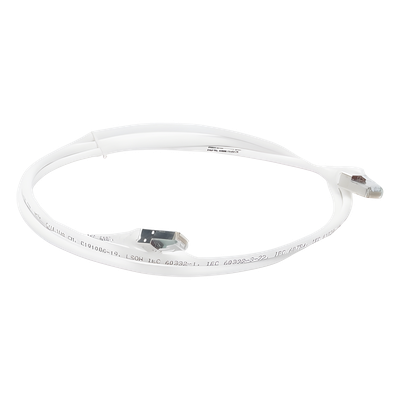 ZM6A-S05-02B - Patch Cord Cat6A S/FTP / 1.5m (5ft) / Blindado 360° / CM/LS0H / Alta Densidad / Blanco