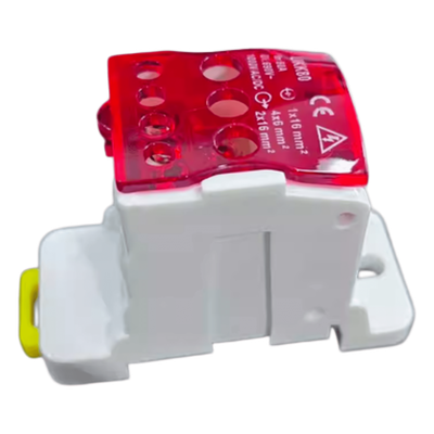 UKK-80A - Bloque de Distribución Eléctrico / 1 Entrada / 6 Salidas / 85 A / 690 V / Montaje en Carril DIN