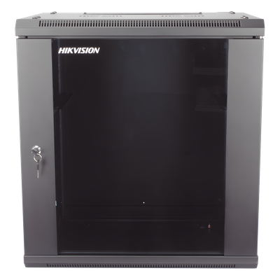 DS-XS6412-S/B - Hikvision Gabinete de Pared y Piso / 12U Rack 19" / Cristal Templado DS-XS6412-S/B
