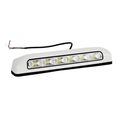 XLTE2205W - Luz de Escena LED / 6 LED / 75 lm / IP67 / 12-24 VCC / 0.1 A / 203 x 41 x 29 mm / 8 x 1.6 x 1.1 in / -30°C a +50°C / Bisel Blanco