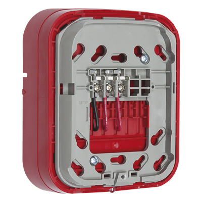 WAV-RL - Base Inalámbrica Direccionable / Montaje en Pared / Salida 24 VDC / Red de Malla Swift / Color Rojo / UL y ULC Certificada