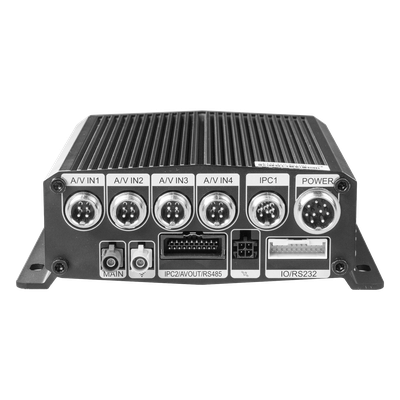 XMR406NAHD - DVR Móvil / 4 Canales AHD + 2 Canales IP / H.265 / Chip IA Embebido / 4G + GPS / Almacenamiento Micro SD 1 TB + SSD M.2 2 TB