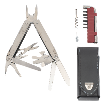 30338L - Navaja Victorinox Multiherramienta SwissTool X Plus con 37 Funciones. Incluye Funda de Piel