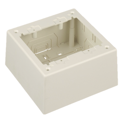JBP2DIW - Caja de Pared Superficial Doble, con Divisor Opcional, Uso Universal con Placas de Pared, Color Blanco Mate