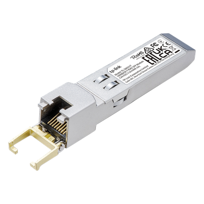 TL-SM331-T - Transceptor mini-GBIC SFP RJ45 / 1000BASE-T / 100 metros (328 pies) / 1.25 Gbps / Hot-Swappable / 0 a 70°C
