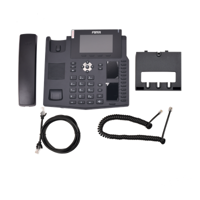 X6 - Teléfono IP empresarial para 20 líneas SIP, Voz HD, 3 Pantallas LCD a Color, 12 teclas BLF, PoE