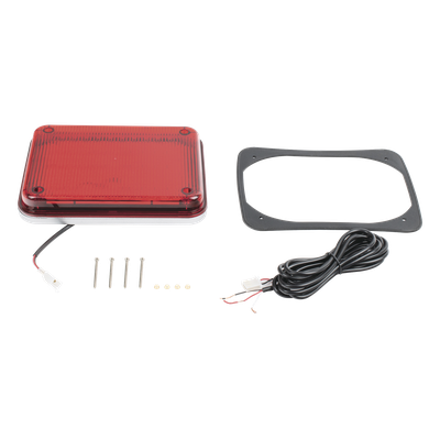 XLTE515R - Luz de Advertencia LED / 104 LEDs / 9x7" / 12 VCC / 1 A Máx / 10 Patrones de Destello / Montaje Permanente / Rojo