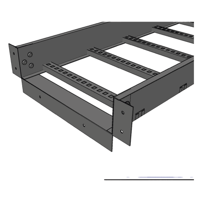 CH-CEC8X6ALK - Conector de Escalera a Tablero / Peralte 3 1/4" / Ancho 6" / Aluminio / Tornillería Incluida