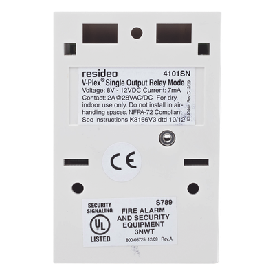 4101SN - Honeywell Home Resideo Módulo de Relevador Direccionable / 1 Salida Forma C / Zona Auxiliar