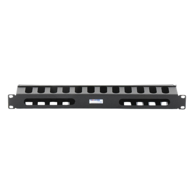 TH-ORG-1UR - Organizador de Cables Horizontal / 19" / 1UR / Acero Calibre 18 (1.21 mm) / Profundidad 64 mm