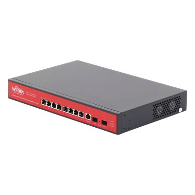 WI-PMS310GF-UPS-PLUS - Switch Administrable Capa 2 / 8 Puertos PoE Gigabit / 2 SFP / Respaldo Solar 500 W / Protección 6 kV / 20 Gbps