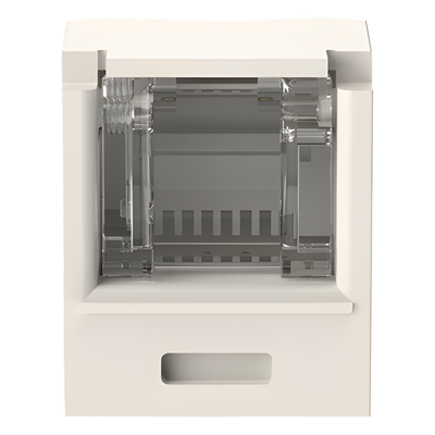 CJH6X88TGWH - Conector Jack RJ45 / Cat 6A / 8P8C / Terminación TG sin Impacto / 22-26 AWG / -10°C a 65°C / 100W HDBaseT / Blanco