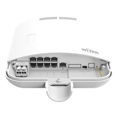 WI-PS209-O - Switch PoE para Exterior / 8 Puertos 10/100 Mbps PoE af/at / 1 Puerto Uplink 10/100 Mbps / Presupuesto 120 W / Alcance Extendido 250 m (820.2 ft) / No Administrable