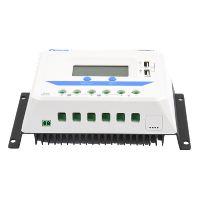 VS-4548-AU - Controlador Solar de Carga PWM / 12/24/36/48 V Auto / 45 A / 96 V PV / Display LCD / USB 2.4 A / -25°C a 55°C