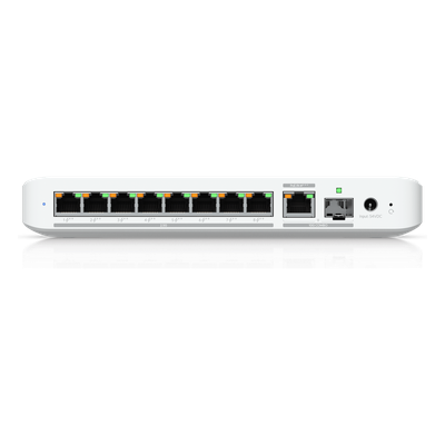 USW-FLEX-2.5G-8-POE - Switch PoE++ / 8 Puertos 2.5GbE / 1 Puerto 10GbE RJ45/SFP+ / 76W PoE / 30Gbps / 6.99 × 3.91 × 1.10 pulgadas