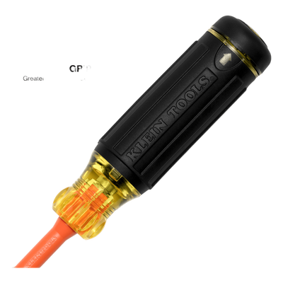 32306-INS - Destornillador Aislado 6-en-1 Auto-Lock / Aislado 1000V CAT III / Almohadilla de agarre / Almacenamiento de brocas integrado / Bits Philips #1 #2 / Sl