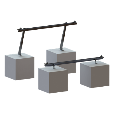 VEKTOR8R1M - Montaje para Panel Solar / Riel de 1.4 m (4.6 ft) / Aluminio Anodizado / Resistencia al Viento 136 km/h / Aterrizaje Integrado / Módulos 35 mm