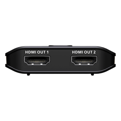 VS4812 - Splitter HDMI 2 Puertos True 4K Essentials | Resolución 3840x2160@60Hz | EDID Sync | HDR10+ | HDCP 2.2 | 18Gbps | LPCM 7.1 | Control por Botón | Plástico | 0.03 kg | 6.10 x 5.65 x 1.52 cm (2.4 x 2.22 x 0.6 in)
