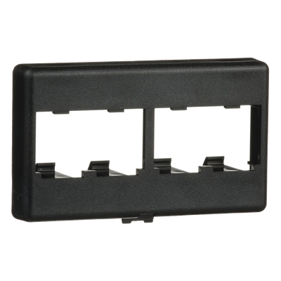 CFFP4BL - Placa de Mobiliario Modular / 4 Puertos Mini-Com / ABS / 2.9 x 1.77 x 0.88 in / Negro